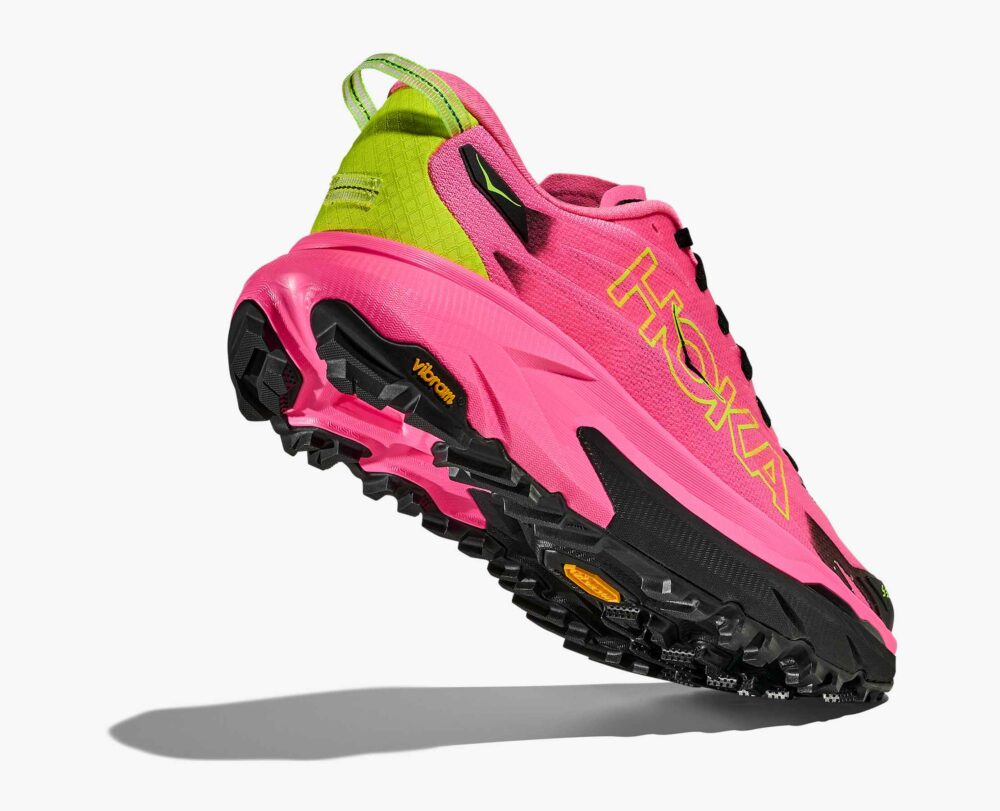 HOKA MAFATE 5 WOMEN'S TRAIL RUNNING SHOES NEON ROSE/BLACK - Image 9