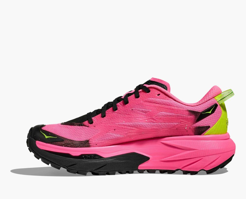 HOKA MAFATE 5 WOMEN'S TRAIL RUNNING SHOES NEON ROSE/BLACK - Image 5
