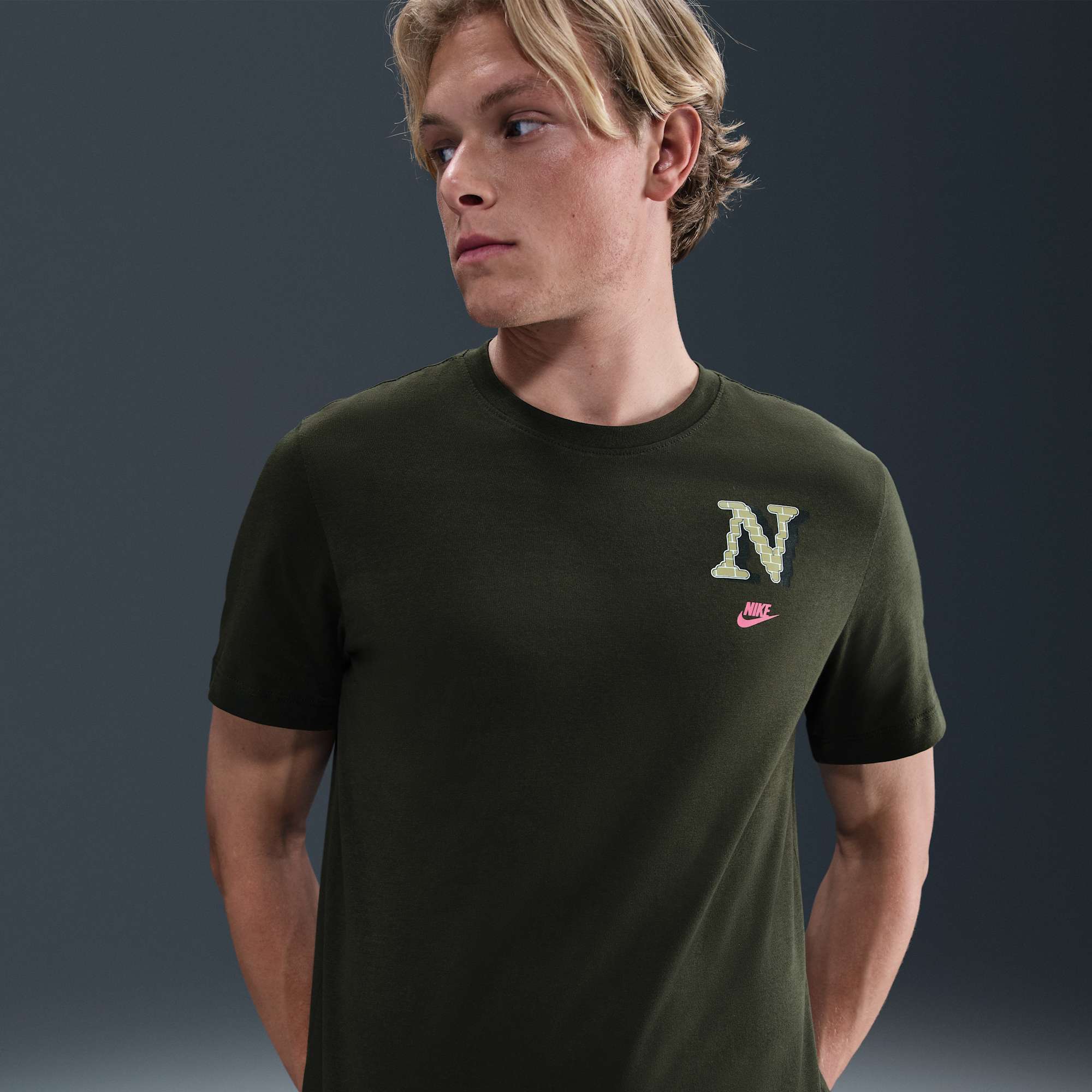 Nike Tee Stuttermabolur Dökkgrænn - Image 4