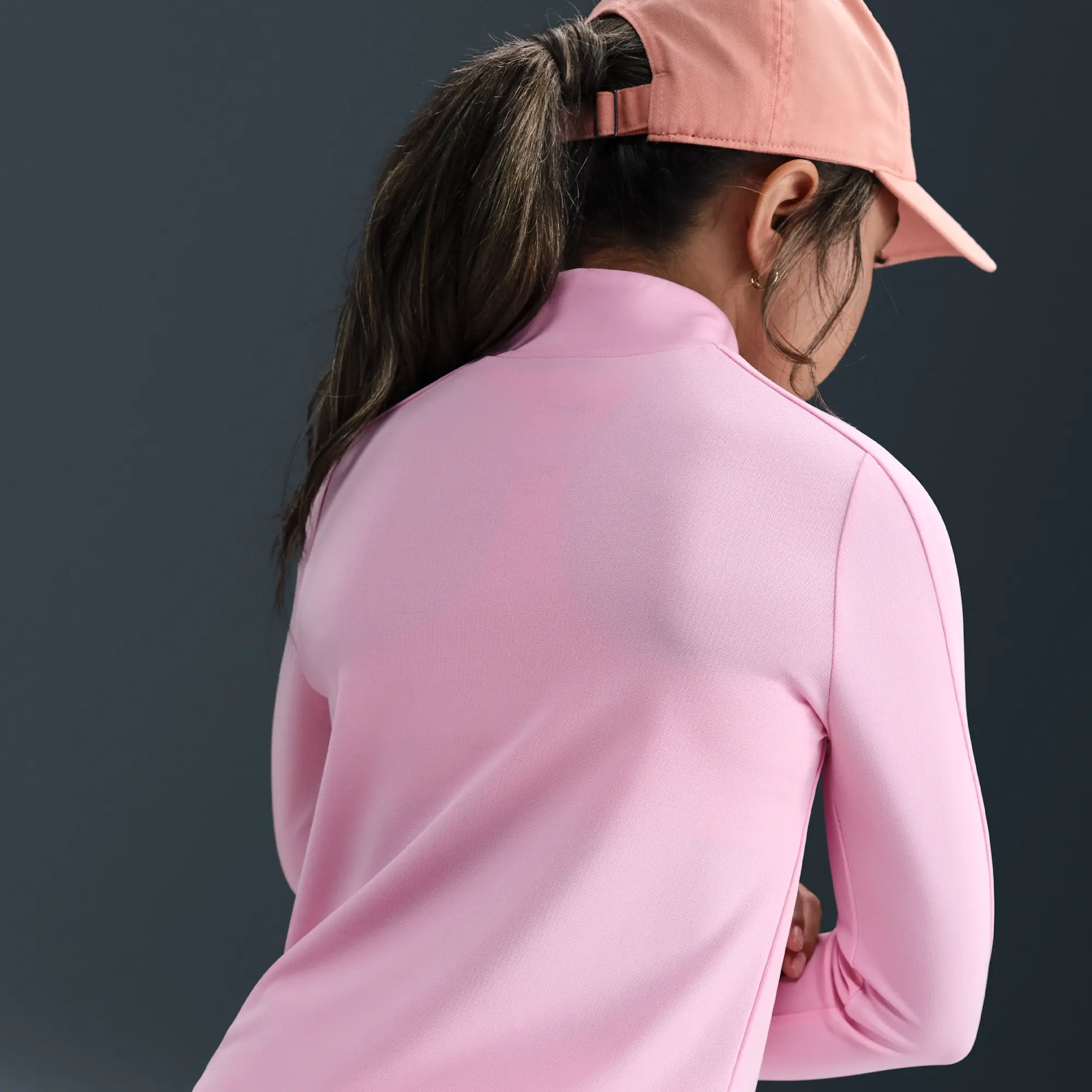 NIKE Girls Dri-FIT Long-Sleeve 1/4-Zip Top - Image 4