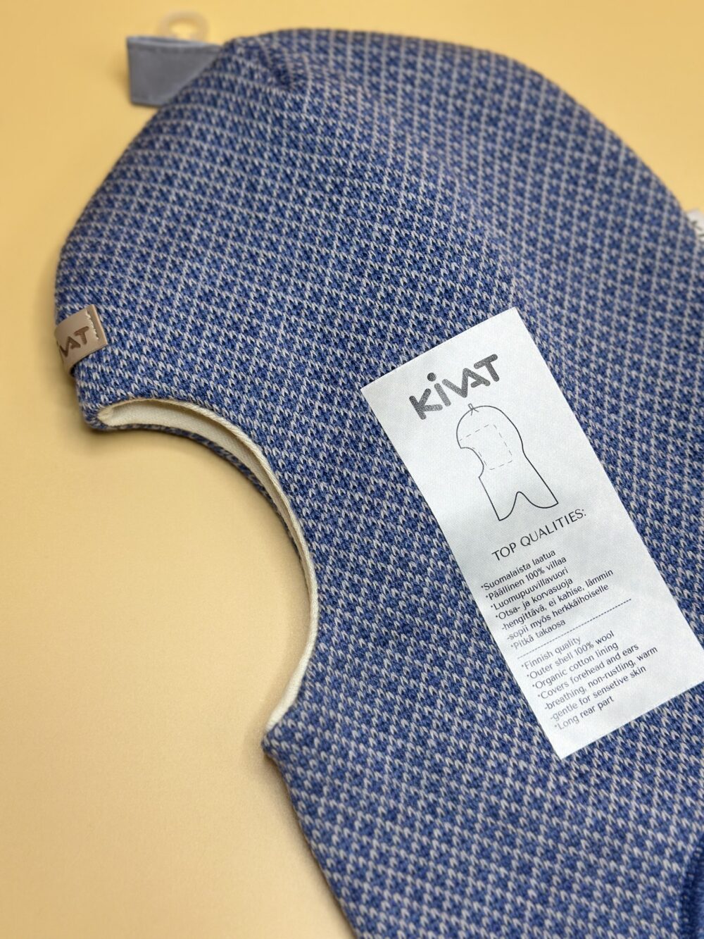 Kivat print merino - blátt ándúsk