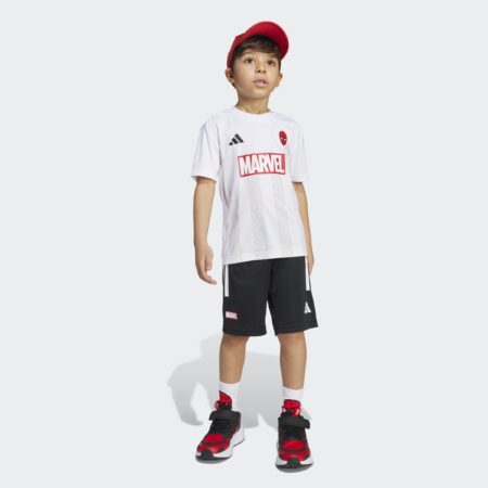 Adidas White Marvel Spider-Man Tee Set Kids