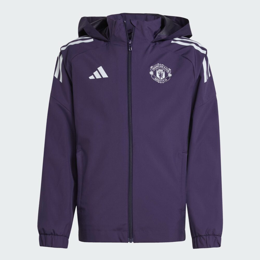ADIDAS Manchester United regnjakki barna FJÓLUBLÁR