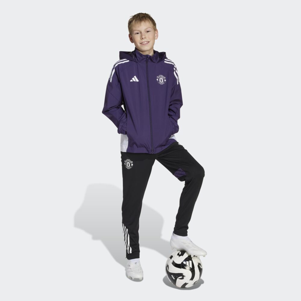 ADIDAS Manchester United regnjakki barna FJÓLUBLÁR - Image 5