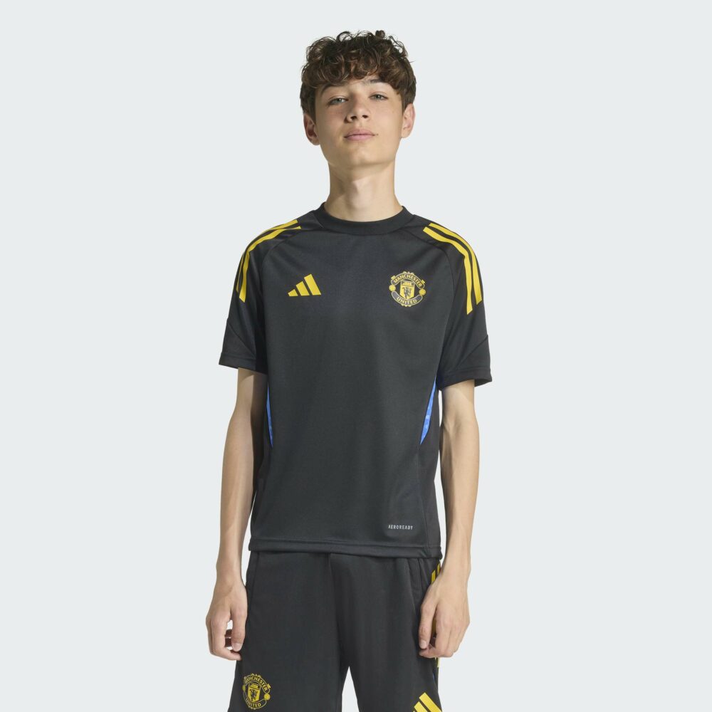 Adidas Manchester United Æfingabolur Barna Svartur/Gulur - Image 6