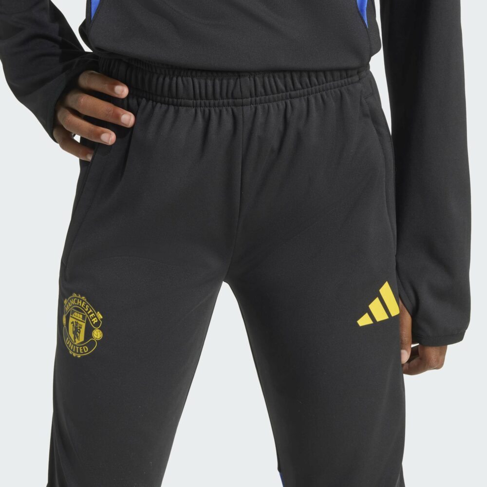 Adidas Manchester United Æfingabuxur Barna Svartar/Gular - Image 3