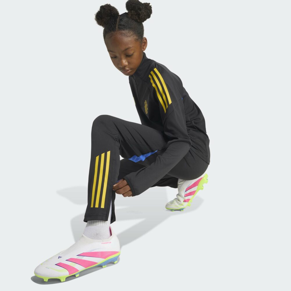 Adidas Manchester United Æfingabuxur Barna Svartar/Gular - Image 4