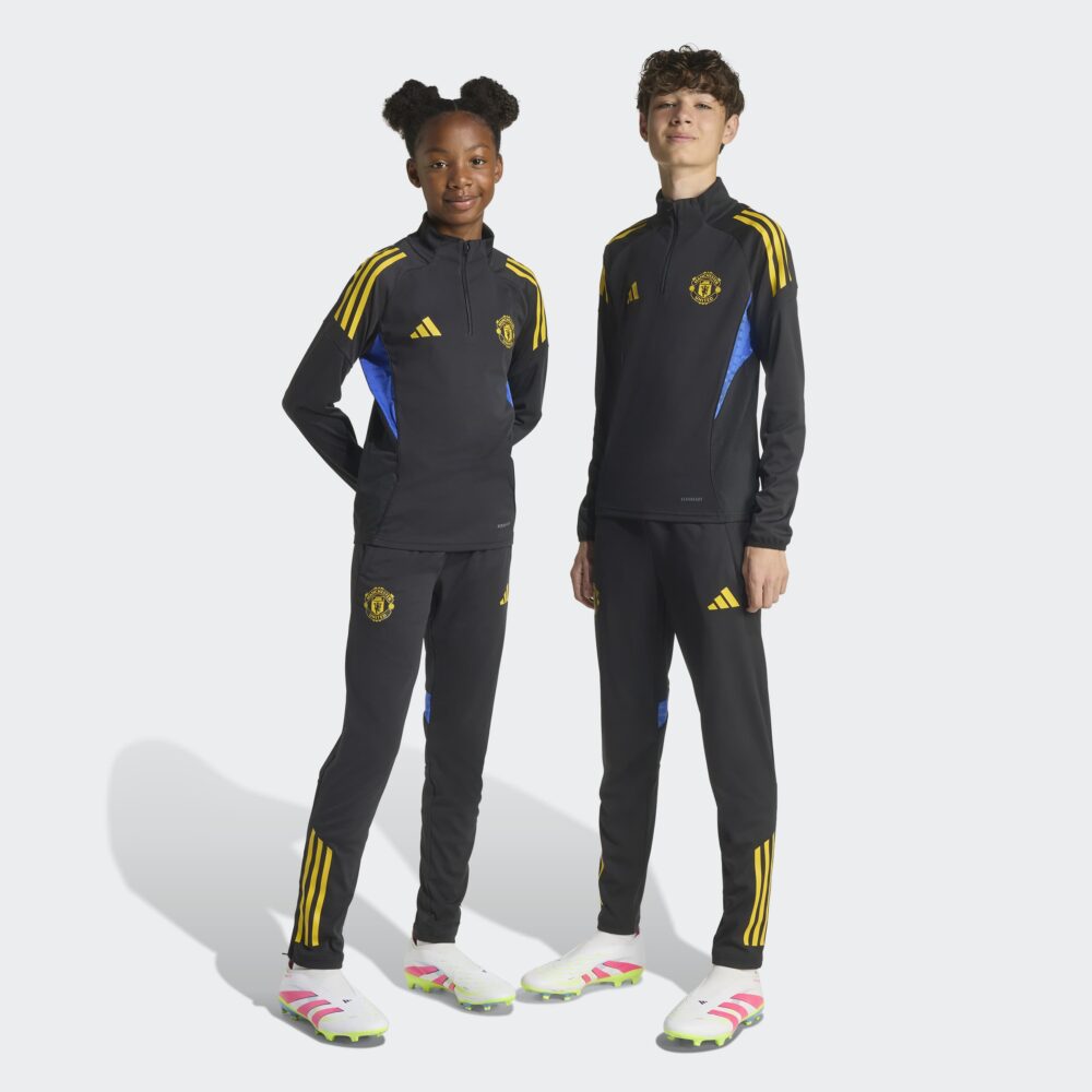 Adidas Manchester United Æfingabuxur Barna Svartar/Gular - Image 9