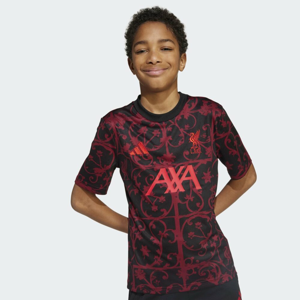 ADIDAS LIVERPOOL BARNA ÆFINGABOLUR RAUÐUR/SVARTUR - Image 3