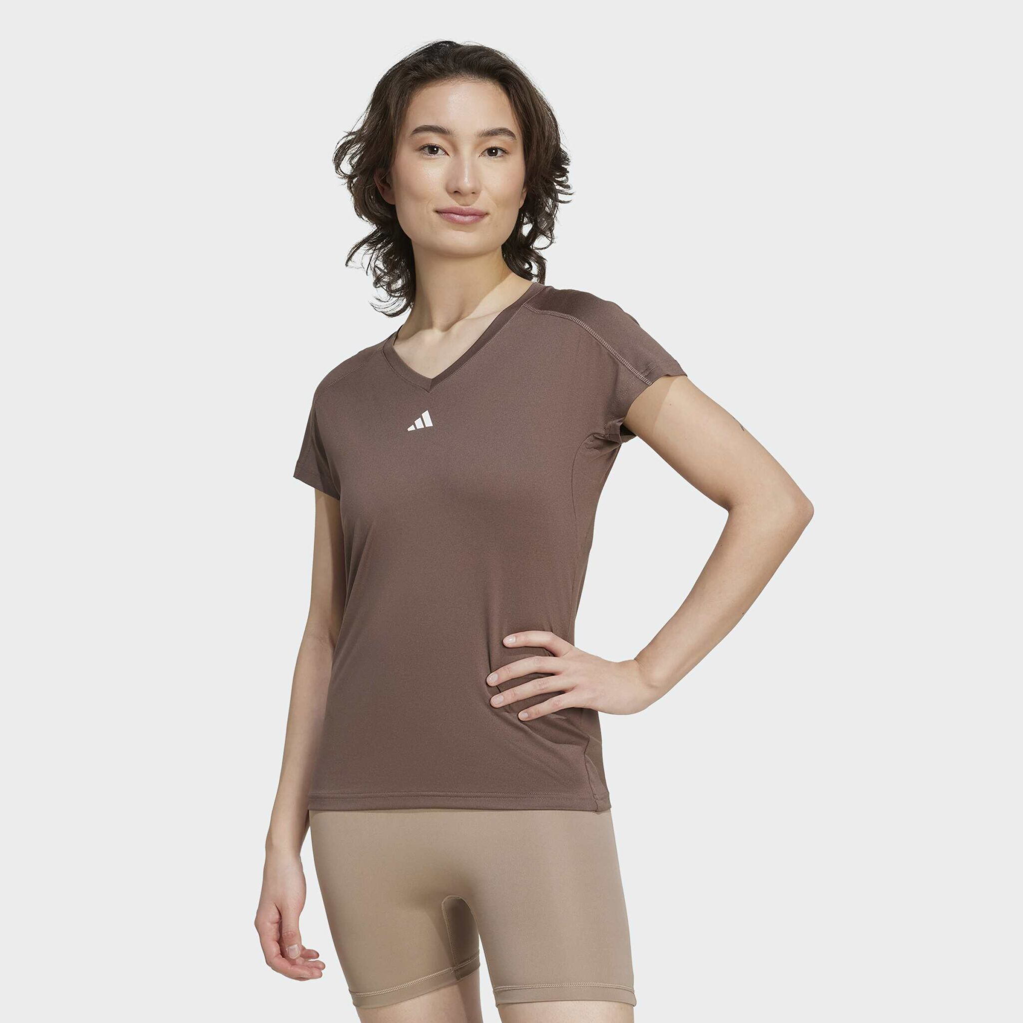 Adidas Stuttermabolur Kvenna Brúnn - Image 6