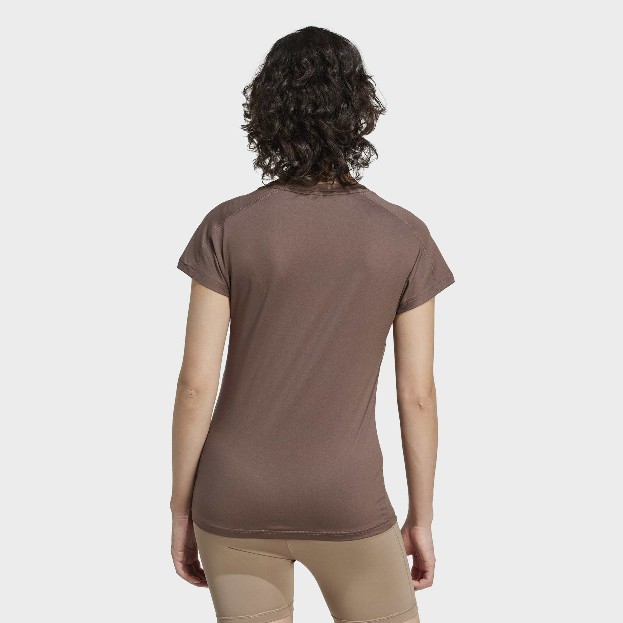 Adidas Stuttermabolur Kvenna Brúnn - Image 4