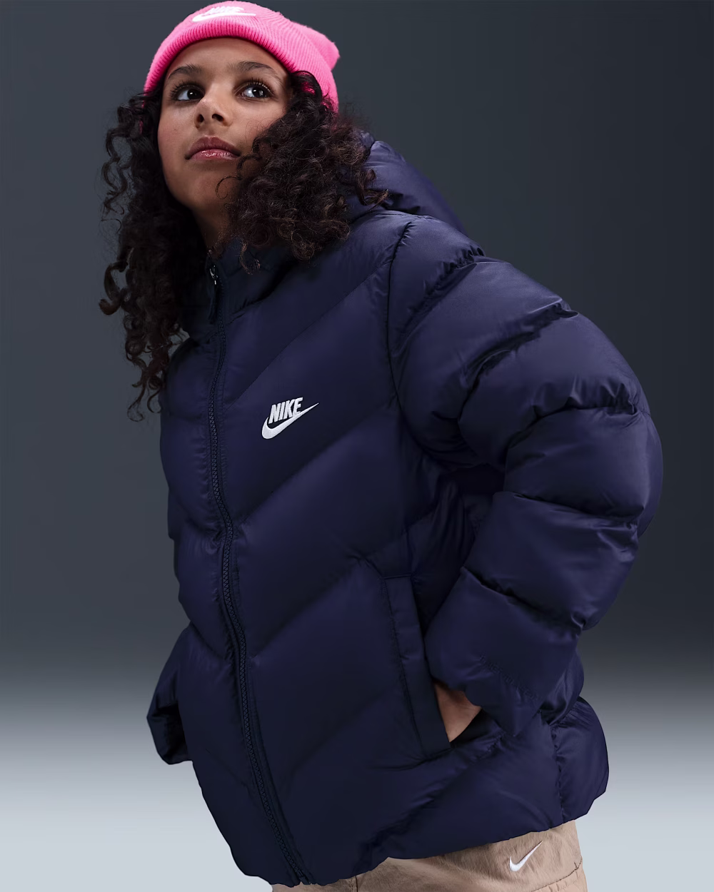 Nike Therma-Fit Synthetic Fill Barnaúlpa Blá