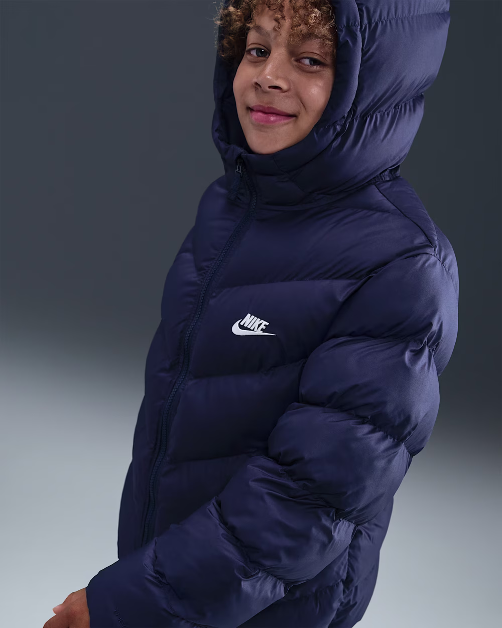 Nike Therma-Fit Synthetic Fill Barnaúlpa Blá - Image 4