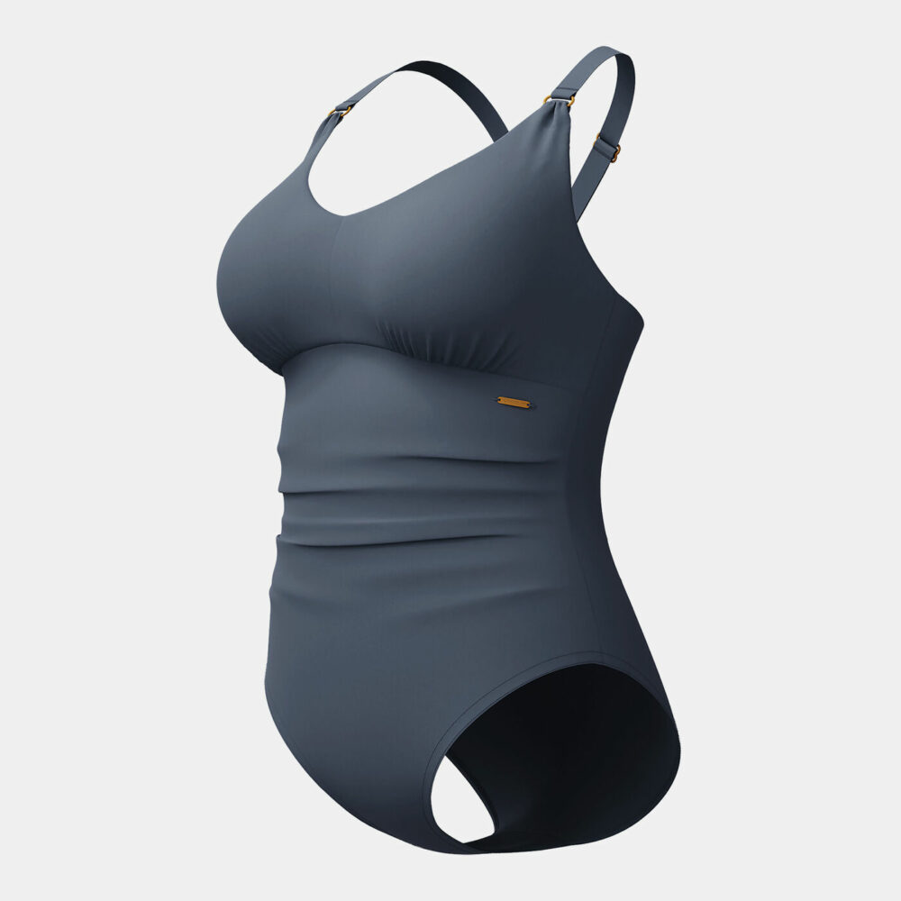 Speedo Women's Shaping Strappy One-Piece Swimsuit Grár KVK - Image 3