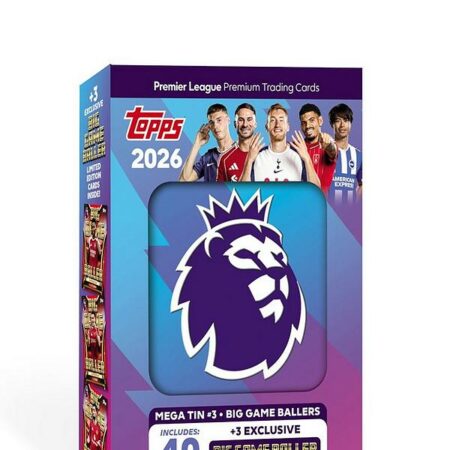 Topps Premier League Mega Tin 2025 álbox