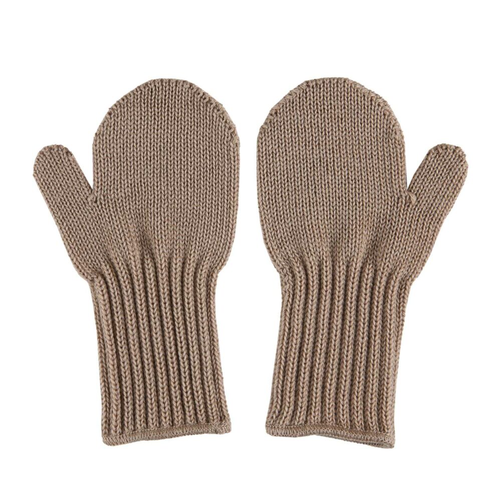 Kivat vettlingar beige ljós