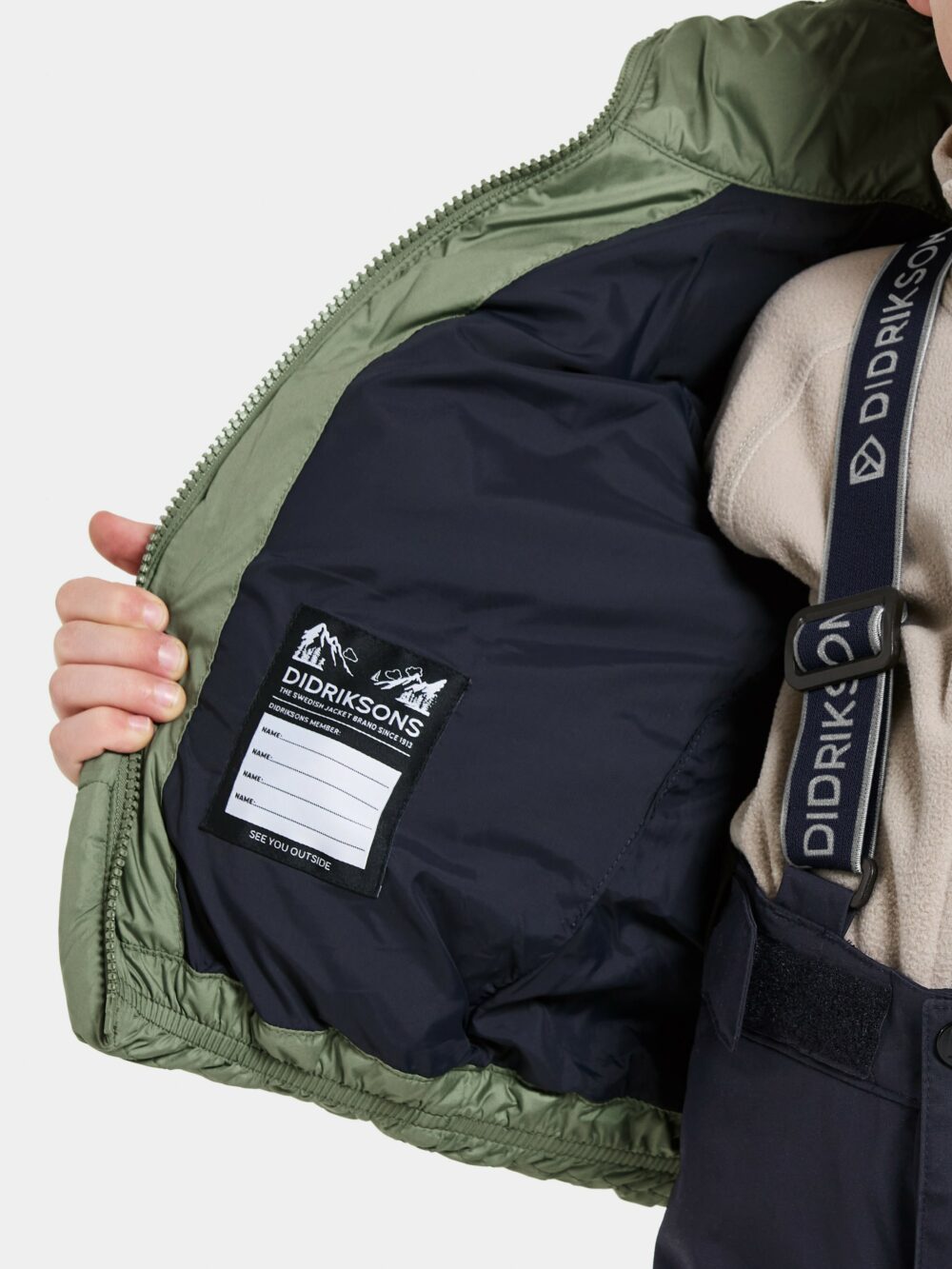 Didriksons ROXEN KIDS JKT LIGHT MOSS 80-140 - Image 5