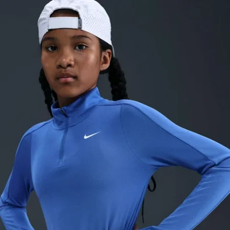 Nike Girls Dri-FIT Long-Sleeve 1/4-Zip Top