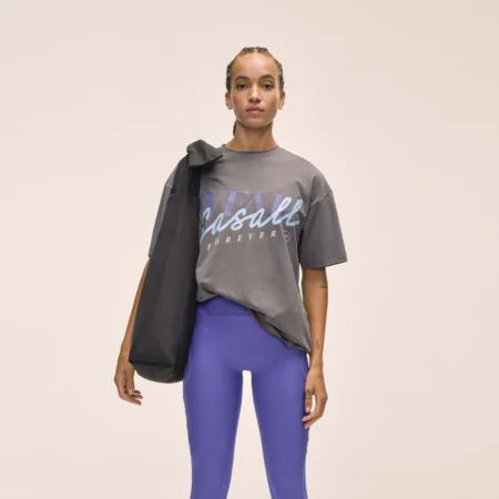 Casall Oversized Cotton Tee - Dk Grey