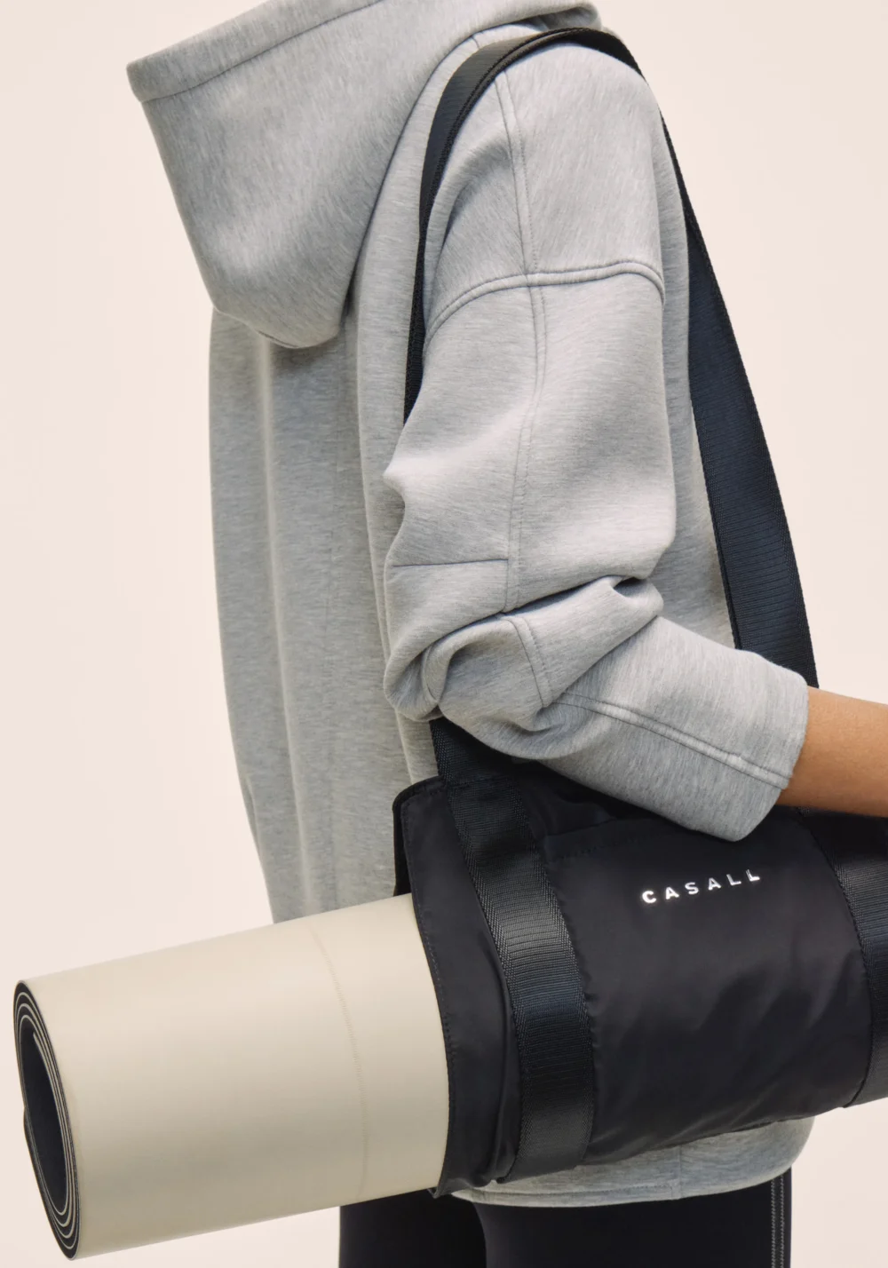 CASALL Scuba Billow Zip Hoodie - Grey Melange - Image 5