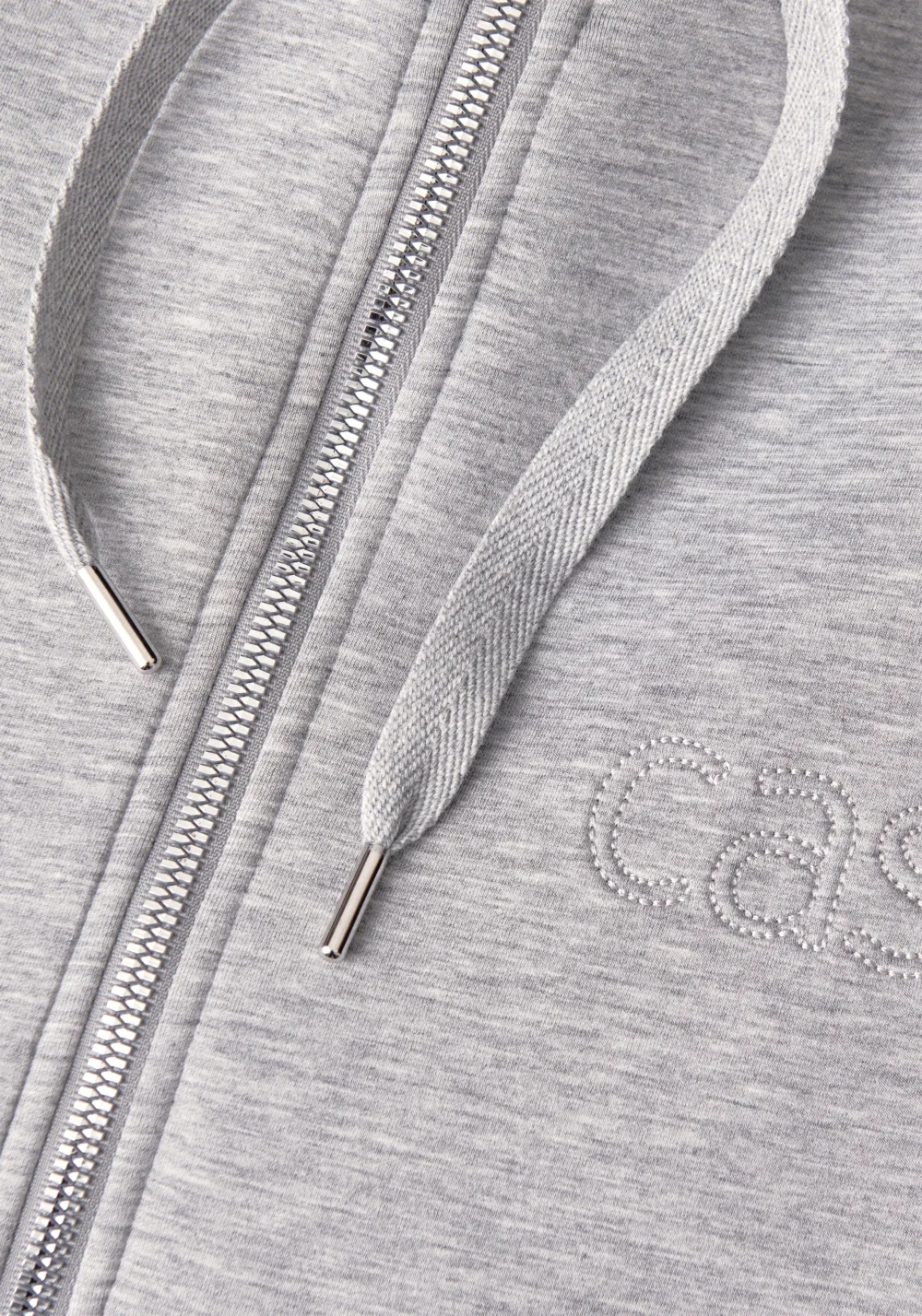 CASALL Scuba Billow Zip Hoodie - Grey Melange - Image 3