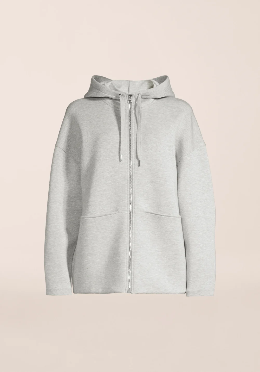 CASALL Scuba Billow Zip Hoodie - Grey Melange - Image 7