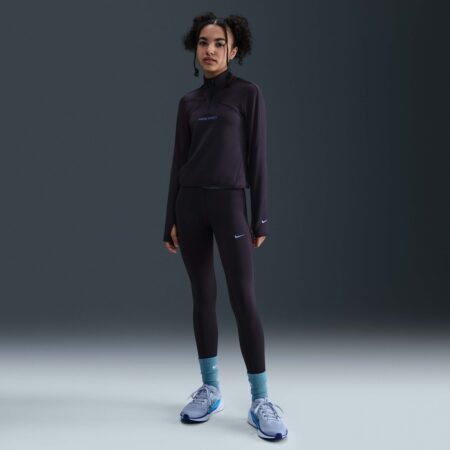 Nike Pro Older Kids (Girls) Therma-FIT 1/2-Zip Long-Sleeve Top