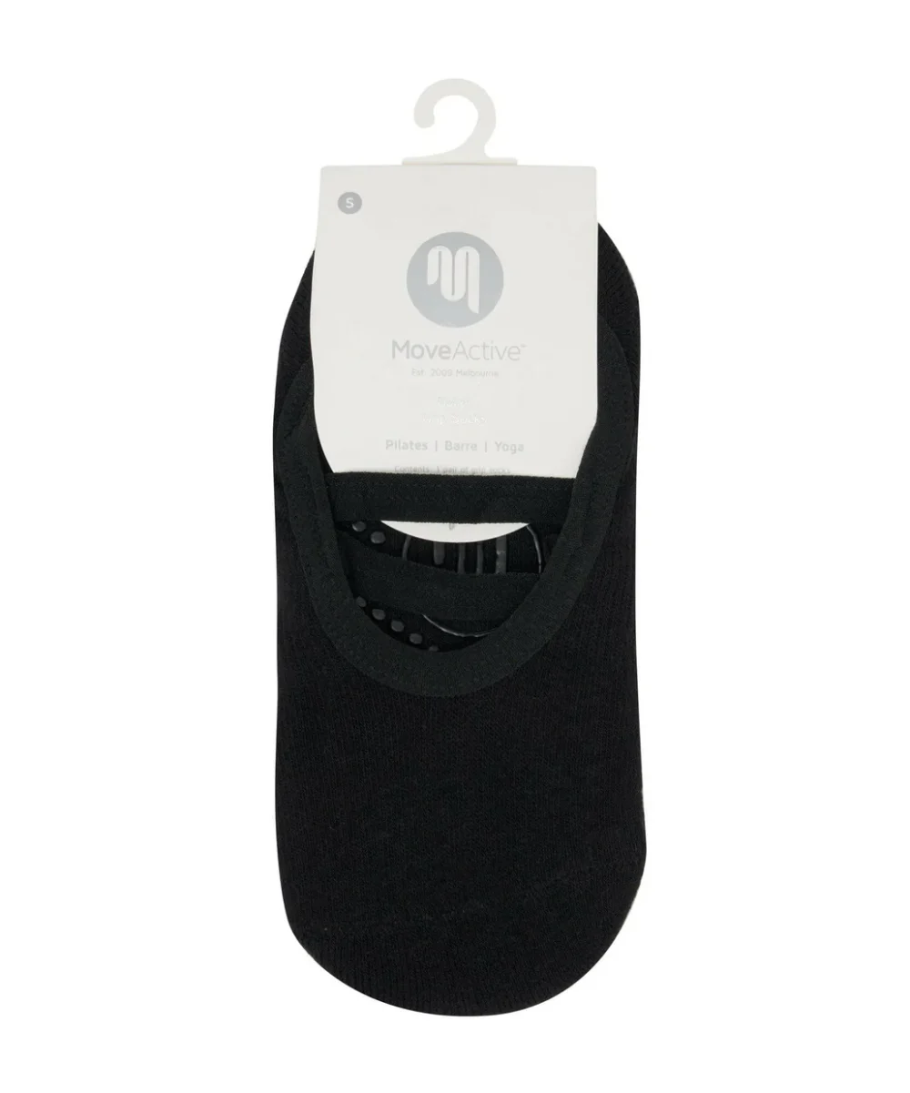 MoveActive Gripsokkar svartir Ballet Non Slip Grip Socks - Classic Black - Image 4