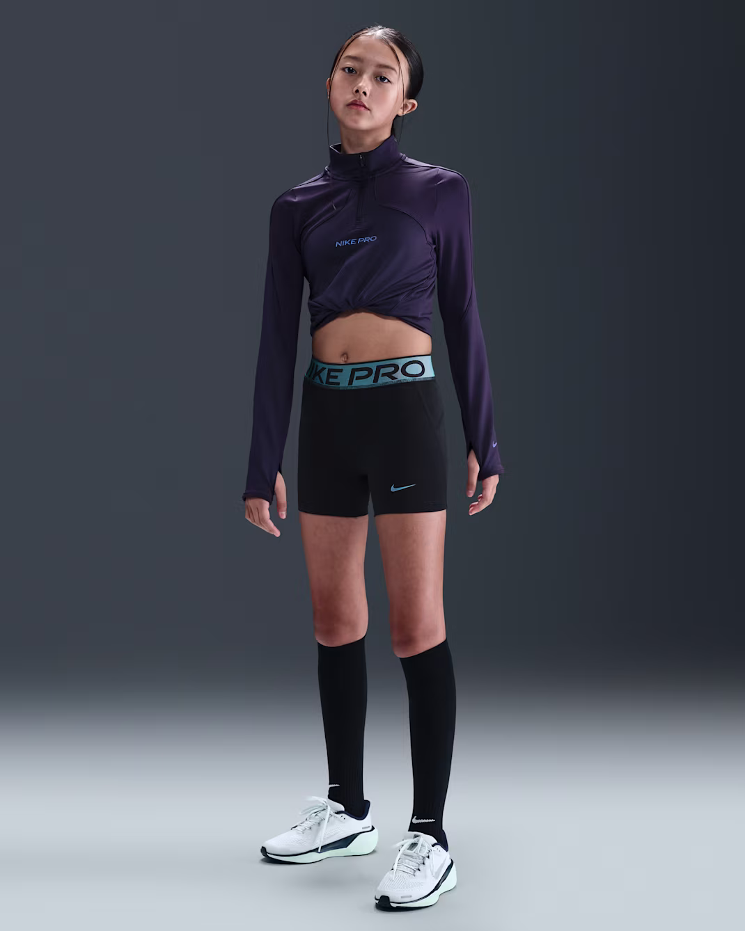 Nike Pro Big Kids (Girls) Dri-FIT 3" Shorts with Shine Accents - Image 3