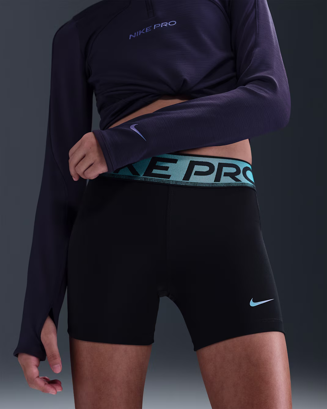 Nike Pro Big Kids (Girls) Dri-FIT 3" Shorts with Shine Accents