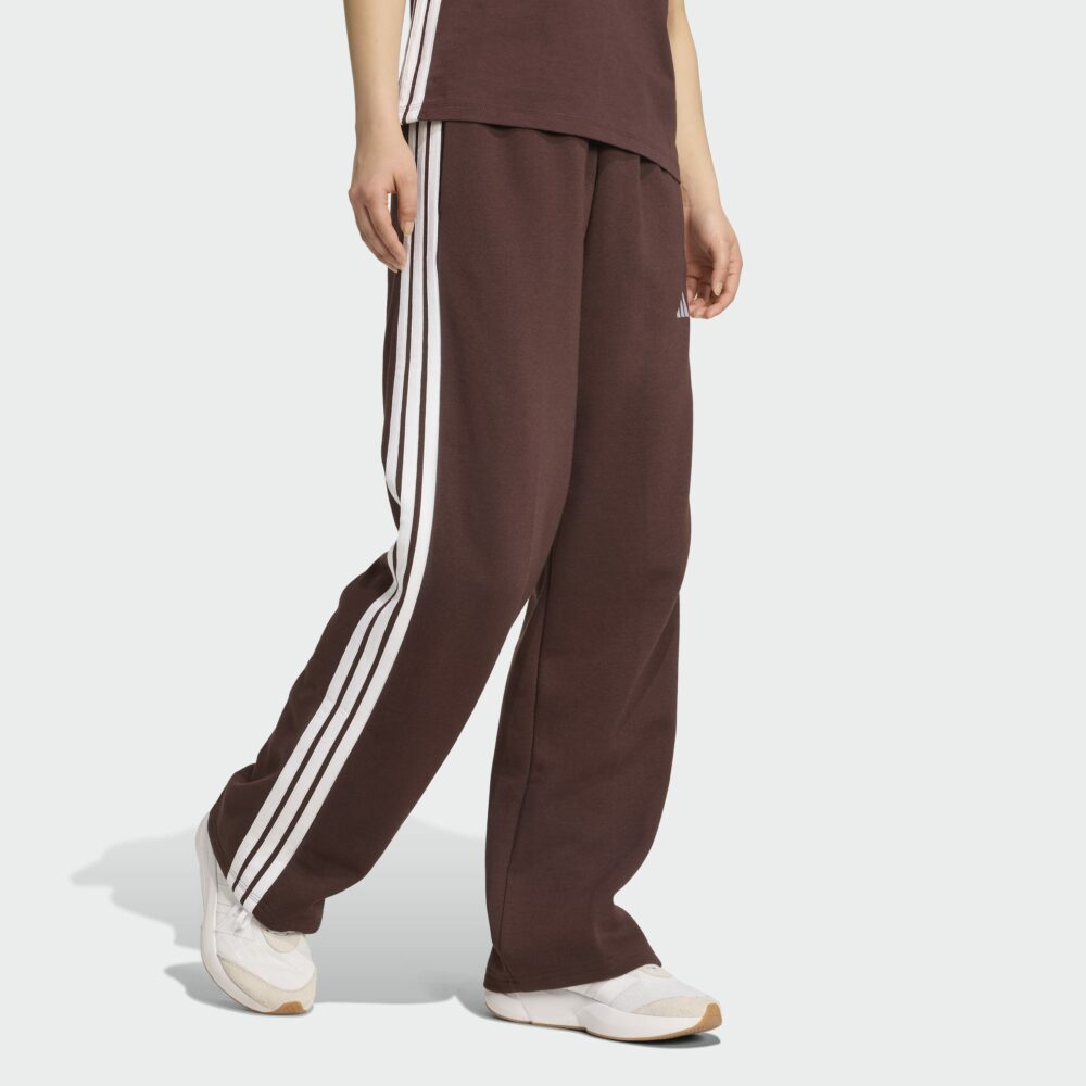 Adidas W 3 Stripes FL Open Hem Pant Brúnar - Image 5