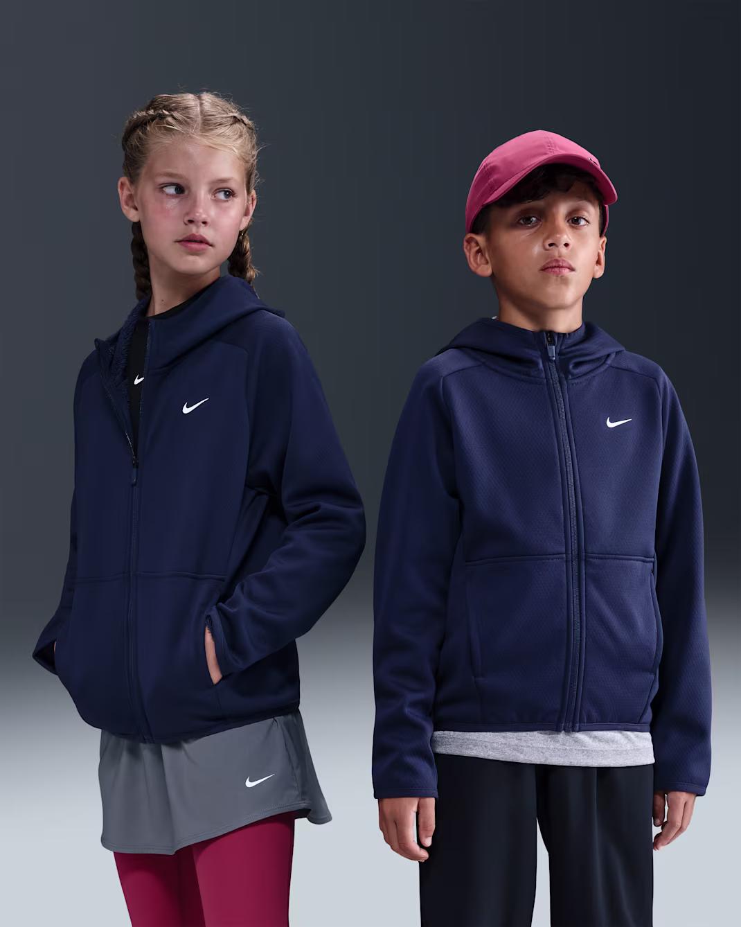 Nike Older Kids Therma-FIT Winterized Training Hoodie Blátt