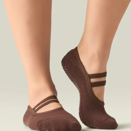 MoveActive  Gripsokkar Ballet Non Slip Grip Socks - Espresso