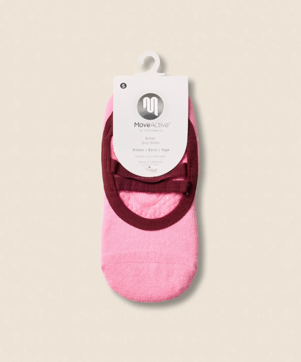 MoveActive Gripsokkar Bleikir Ballet Non Slip Grip Socks - Rosa