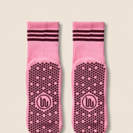 MoveActive  Gripsokkar Crew Non Slip Grip Socks - Pink Paloma