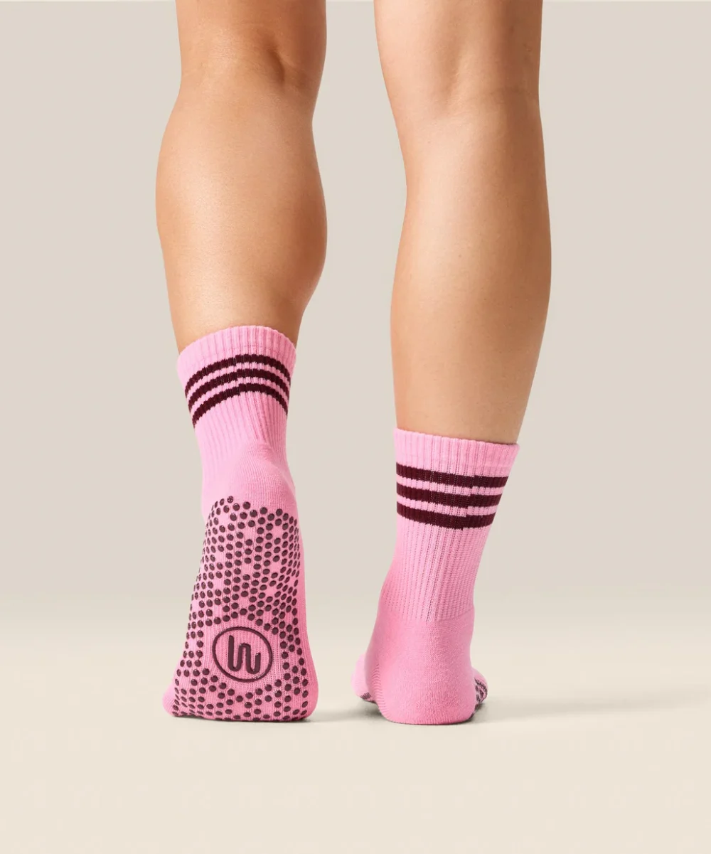 MoveActive  Gripsokkar Crew Non Slip Grip Socks - Pink Paloma - Image 4