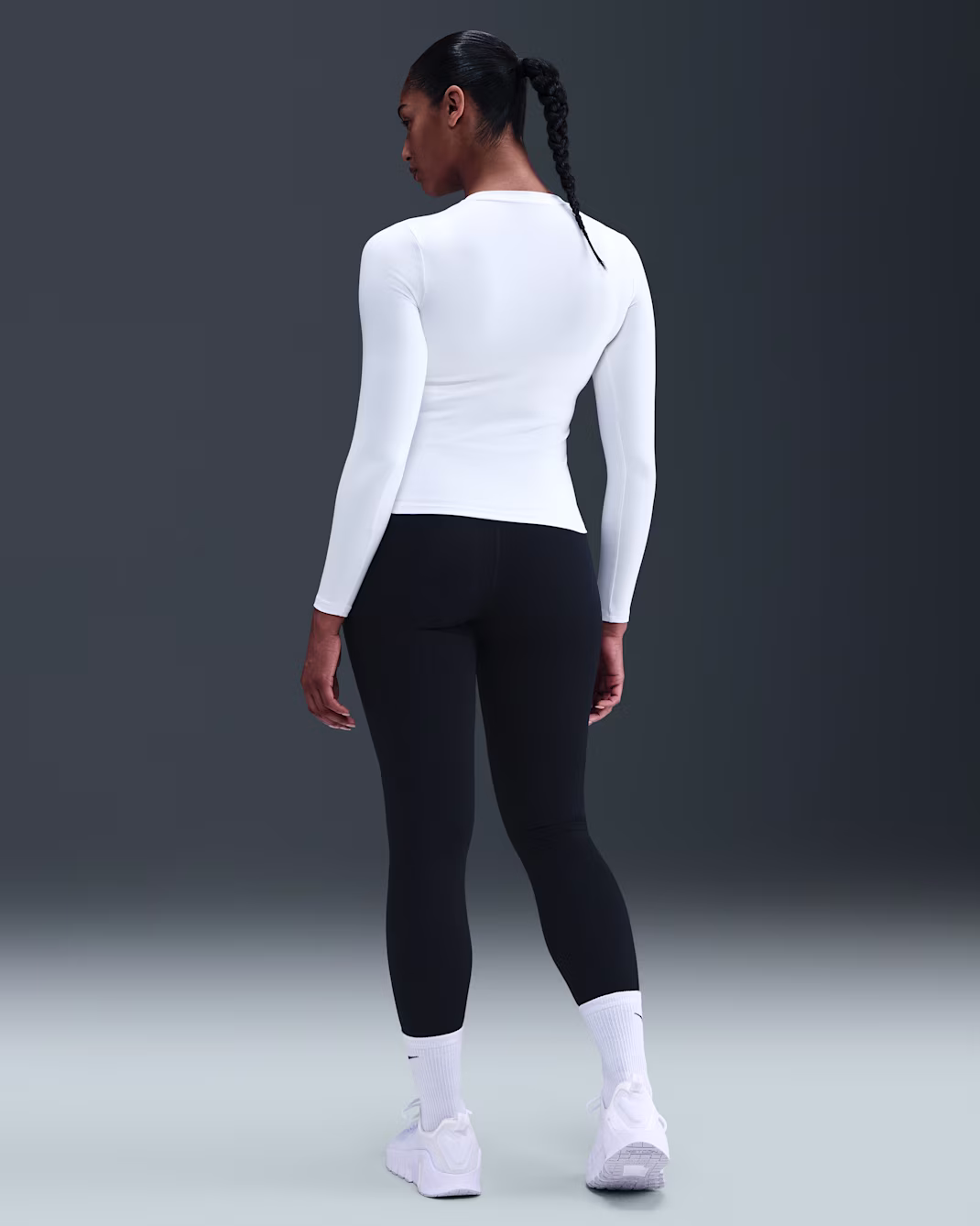 Nike One Fitted Womens Dri-FIT Long-Sleeve Top - Image 5