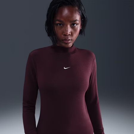 Nike Sportswear Chill Knit Womens Slim Long-Sleeve Mock-Neck T-Shirt
