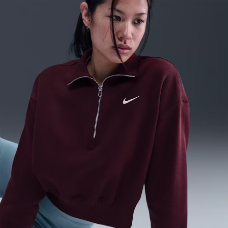 Nike Sportswear Phoenix Fleece Womens 1/4-Zip Cropped Sweatshirt