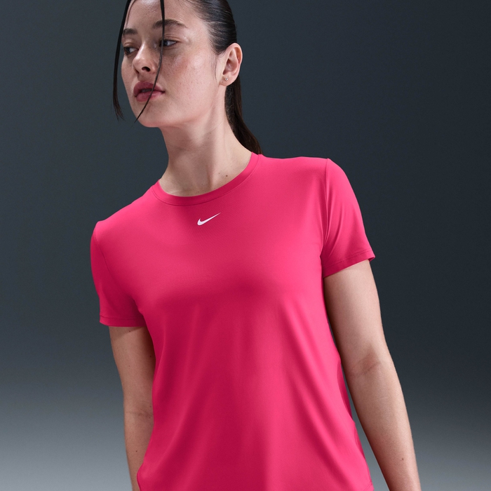 Nike One Classic Womens Dri-FIT Short-Sleeve Top Bleikur - Image 2