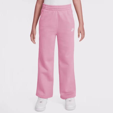 Nike Sportswear Club Fleece Wide-Leg Trousers Pink - Beinar barnastærð