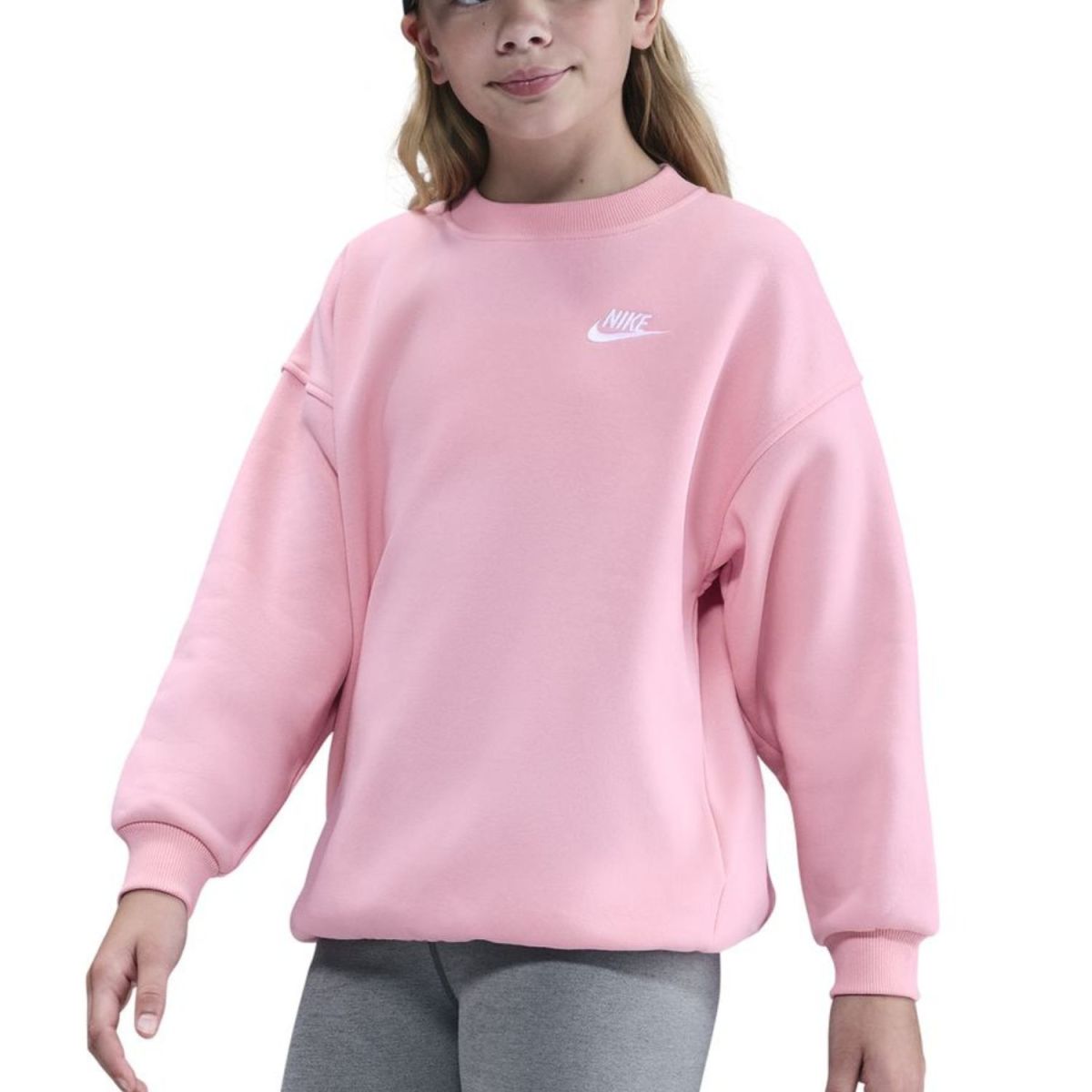 Nike Sportswear Club Fleece Big Kids Oversized Sweatshirt - Image 2