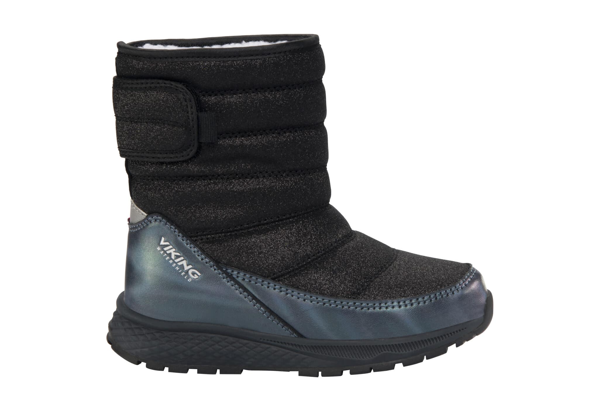 Viking Equip Glitter Black Warm Pull On Kuldaskor