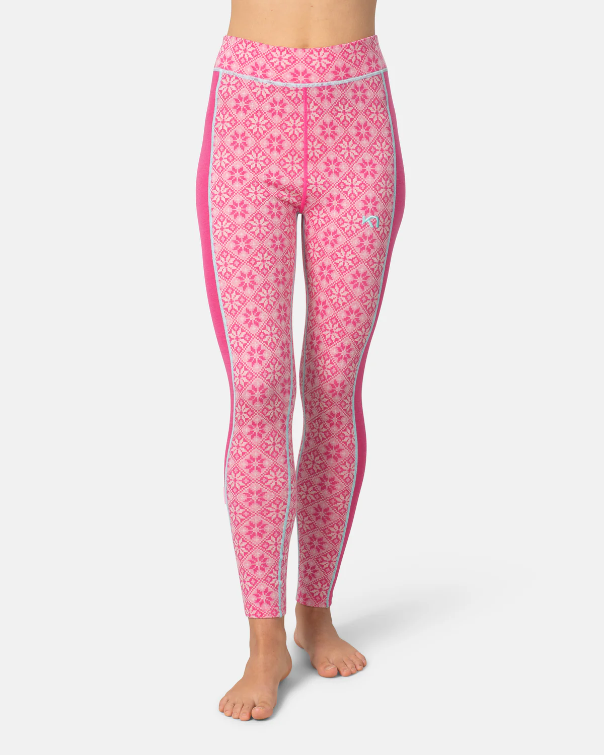 Kari Traa Rose 100% Merino ull High Waist Buxur Dömu bleikur