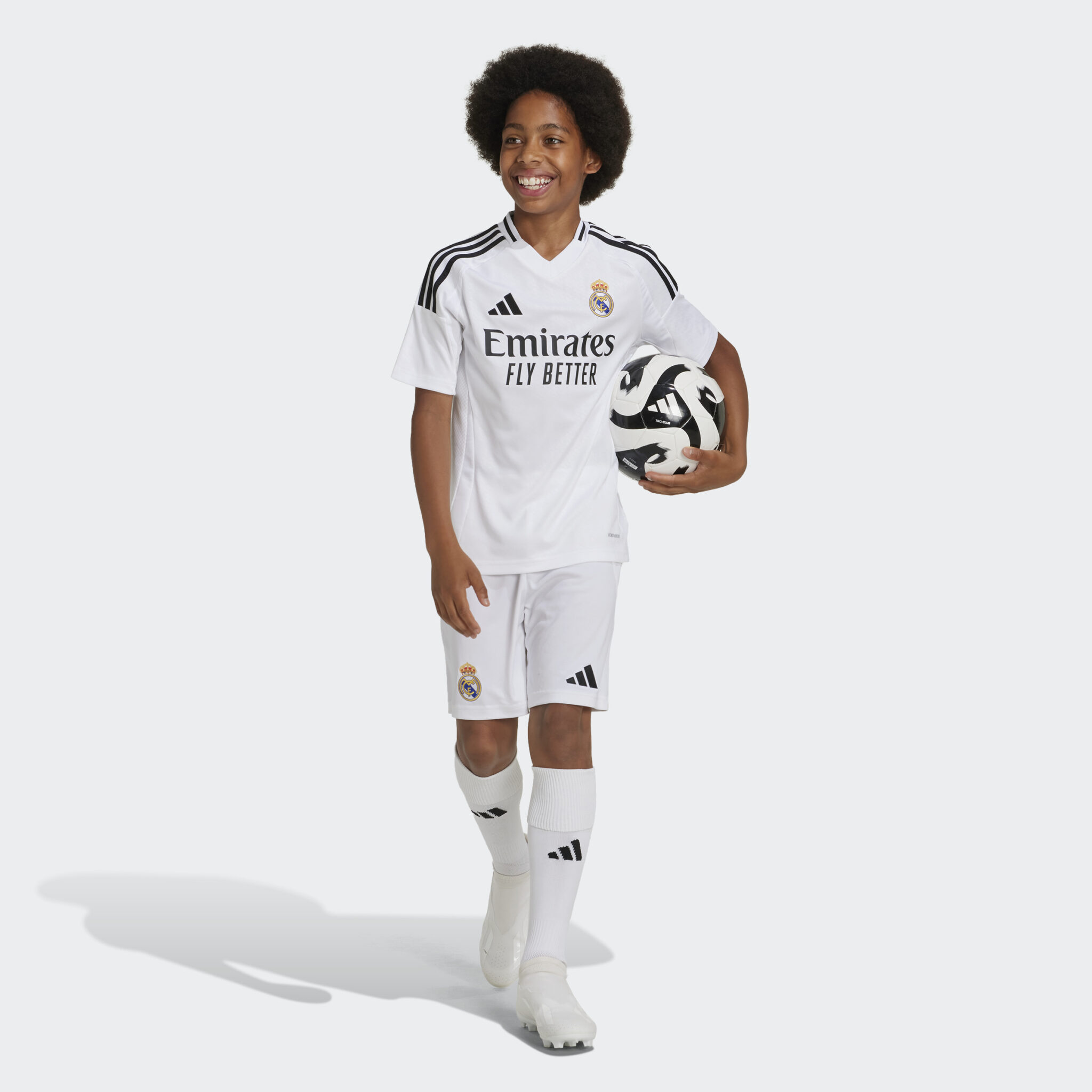 Adidas Real Madrid Hvítar Stuttbuxur Barna - Image 2