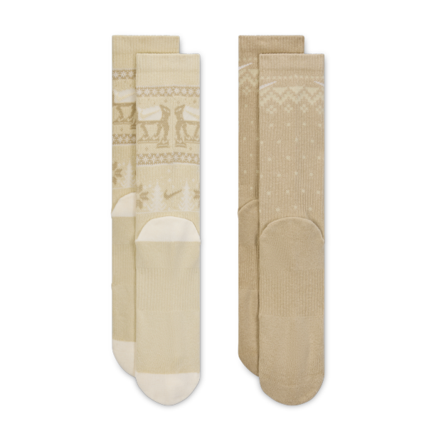 Nike Everyday Plus Cushioned Sokkar - ´Winter Wonderland Beige 2pck - Image 2