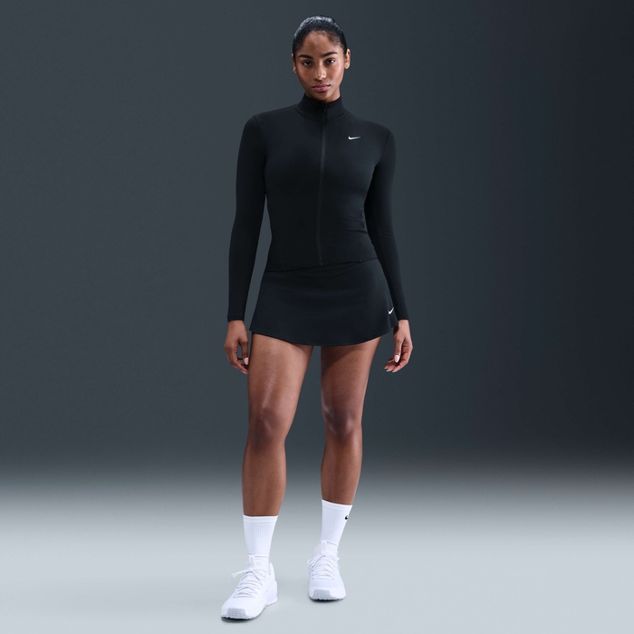 Nike One Fitted Womens DRI-FIT Full Zip Peysa Svört - Image 3