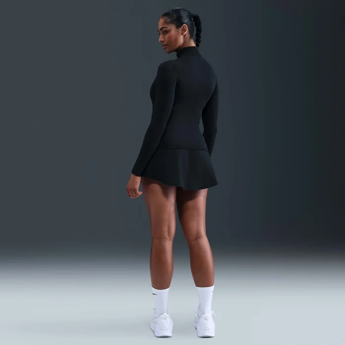 Nike One Fitted Womens DRI-FIT Full Zip Peysa Svört - Image 2