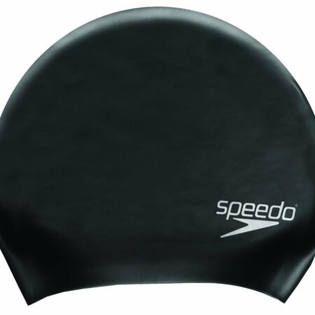 Speedo Plain Silicone Sundhetta Svört
