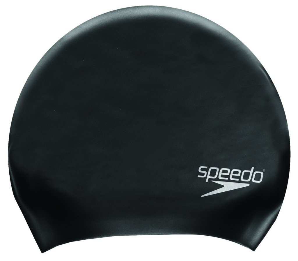Speedo Plain Silicone Sundhetta Svört
